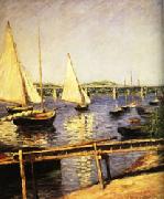 Gustave Caillebotte Sail Boats at Argenteuil painting